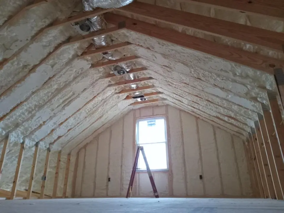 Spray foam roofing application for Crawl Space Insulation project in Barnhart